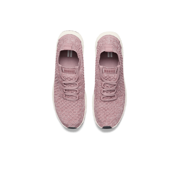 Pink Heather Allday Knit Shoes Above Angle.