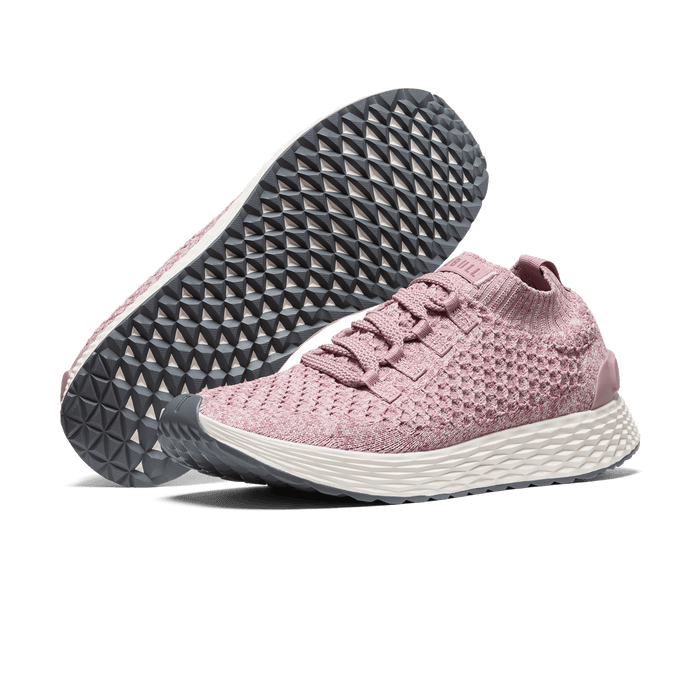 Pink Heather Allday Knit Shoes Angled.