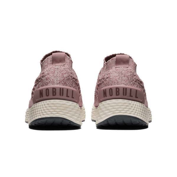 Pink Heather Allday Knit Shoes Back Angle.