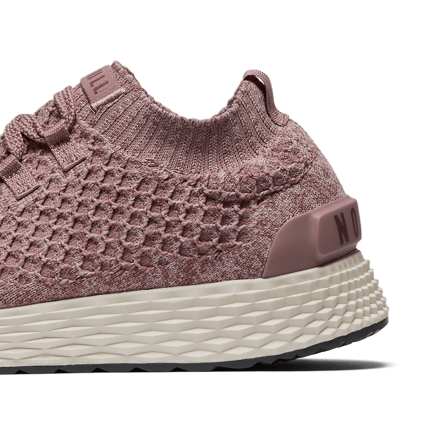 Pink Heather Allday Knit Shoes Detail Shot Angle.