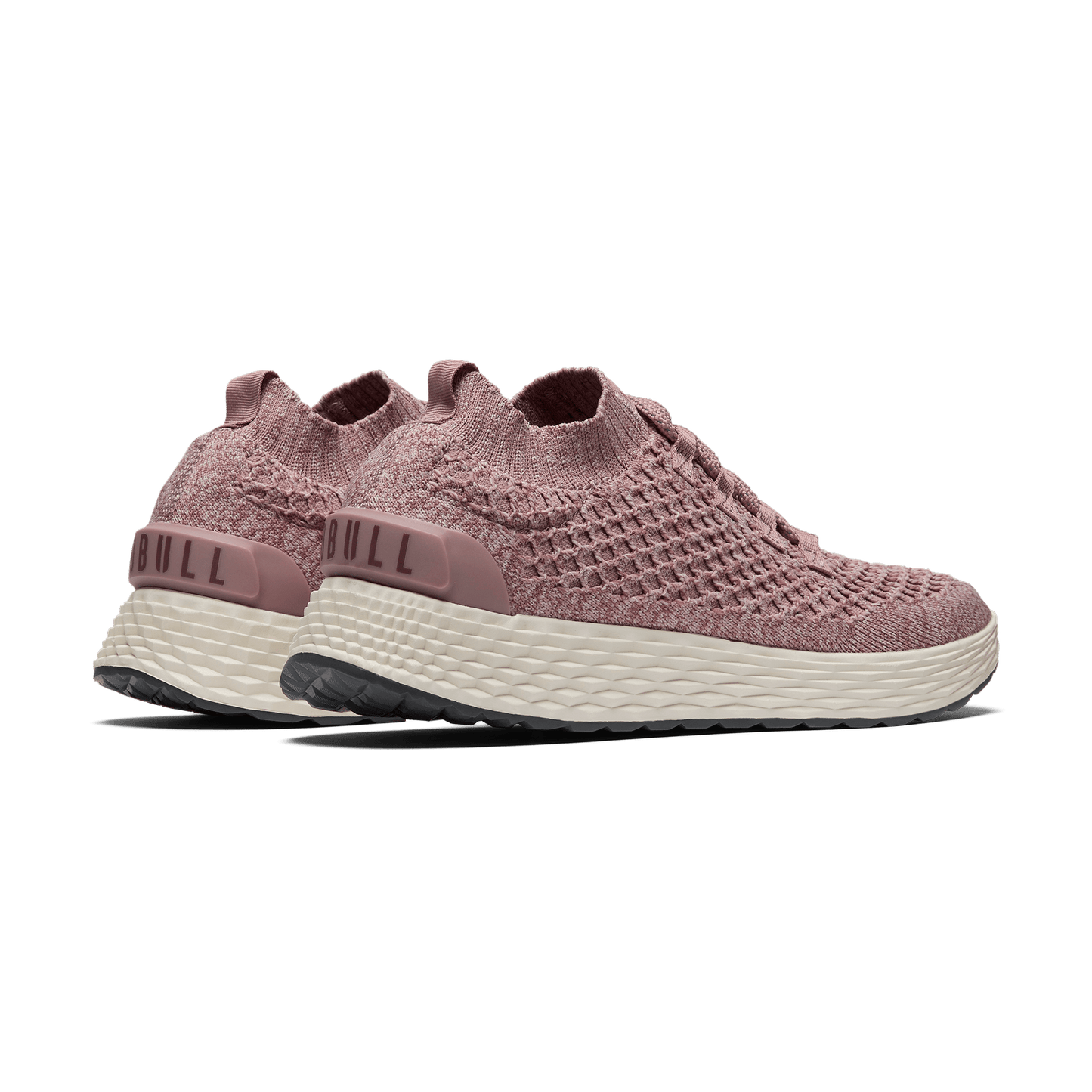Pink Heather Allday Knit Shoes Back Side Angle.