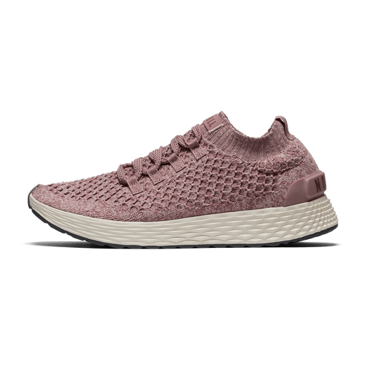 Pink Heather Allday Knit Shoes Side Angle.
