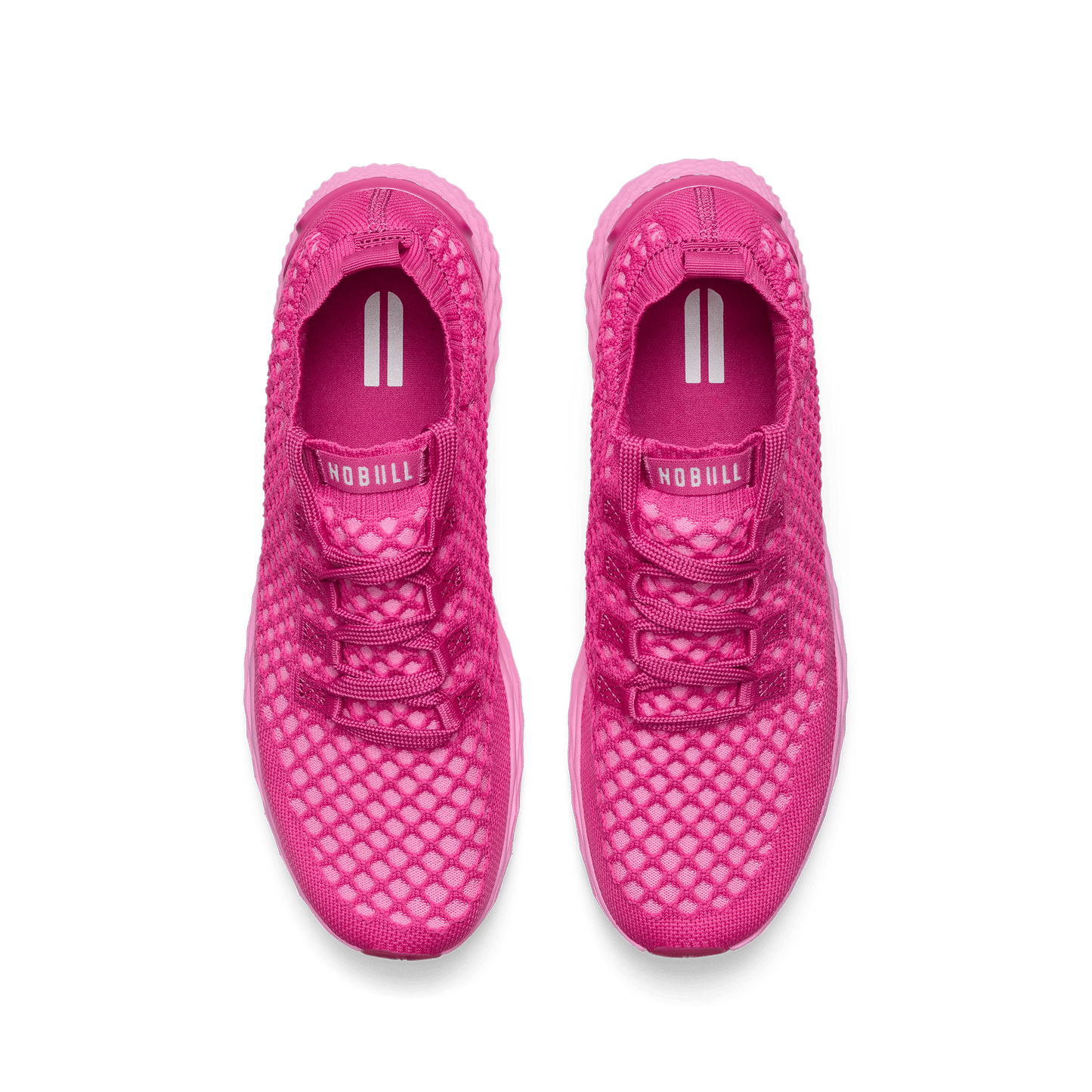 Fuchsia Allday Knit Shoes Above Angle.