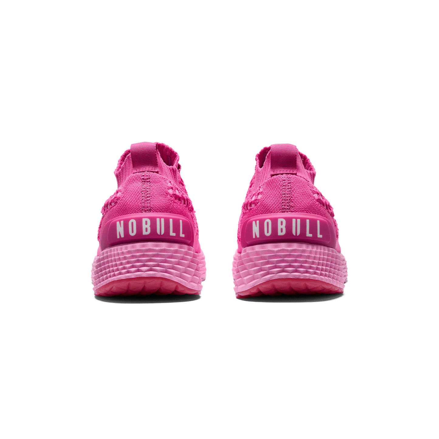 Fuchsia Allday Knit Shoes Back Angle.