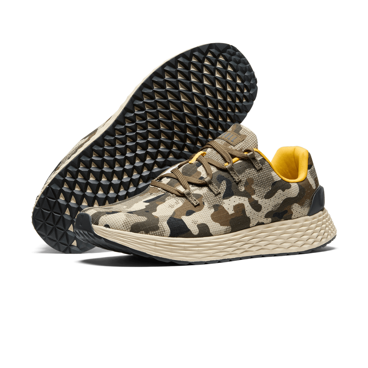 Beige Camo Allday Ripstop Shoes Angled.