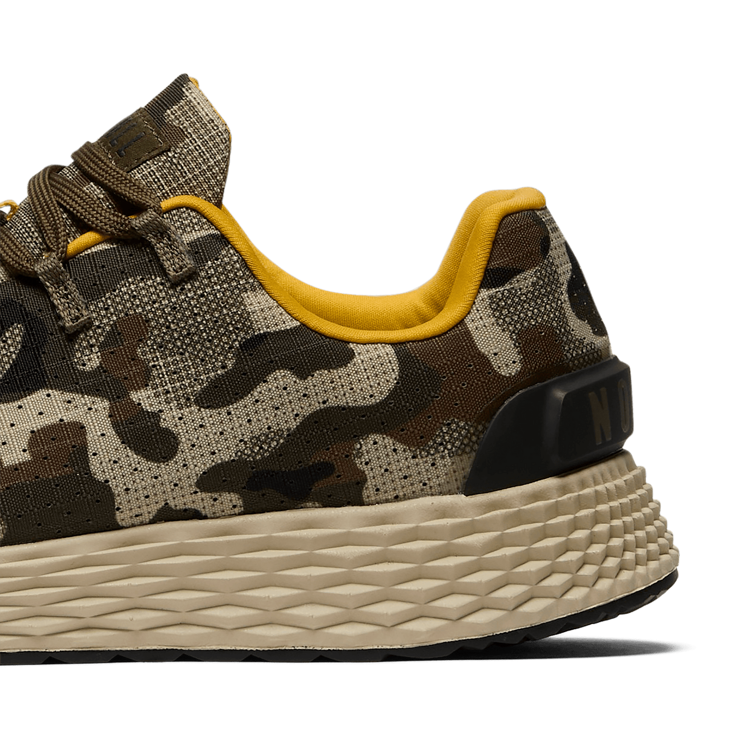 Beige Camo Allday Ripstop Shoes Detail Angle.