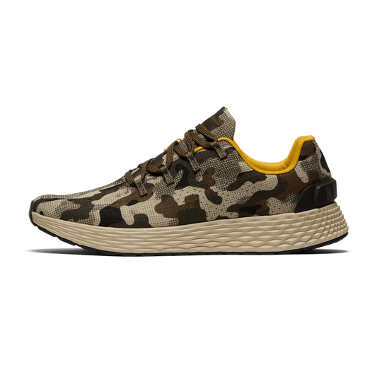 Beige Camo Allday Ripstop Shoes Side Angle.