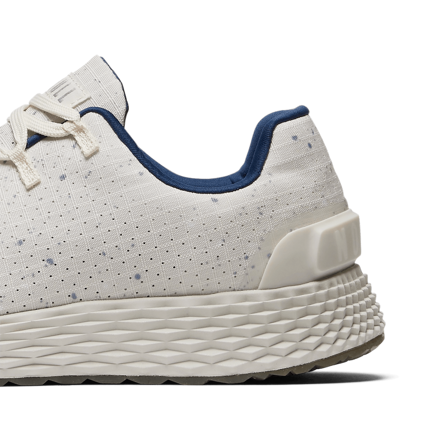 Shell White Speckle Allday Ripstop Shoes Detail Angle.
