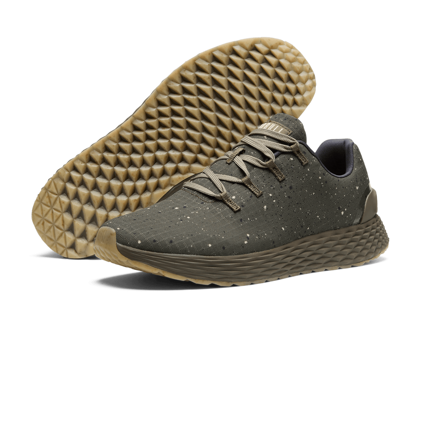 Taupe Speckle Allday Ripstop Shoes Angled.
