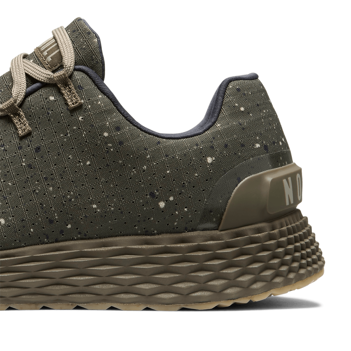 Taupe Speckle Allday Ripstop Shoes Detail Angle.