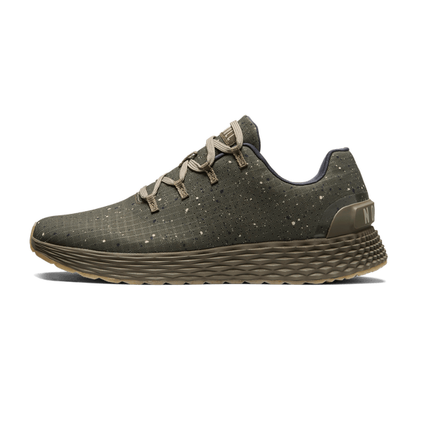 Taupe Speckle Allday Ripstop Shoes Side Angle.