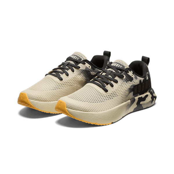 Beige Camo Drive Mesh Shoes Front Side Angle.