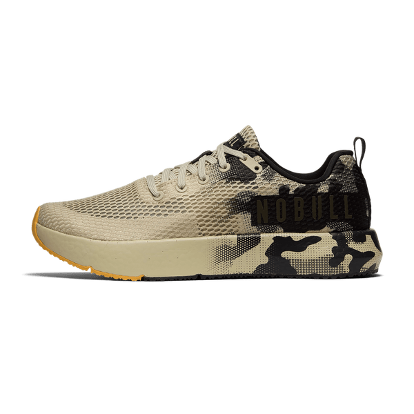 Beige Camo Drive Mesh Shoes Side Angle.