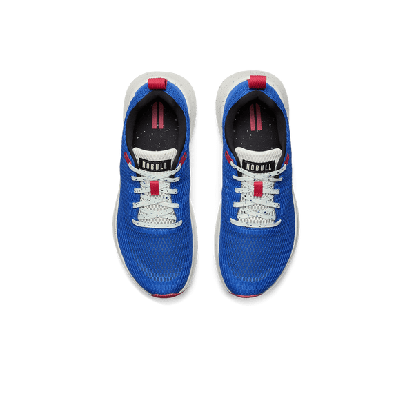 Cobalt Speckle Drive Mesh Shoes Above Angle.