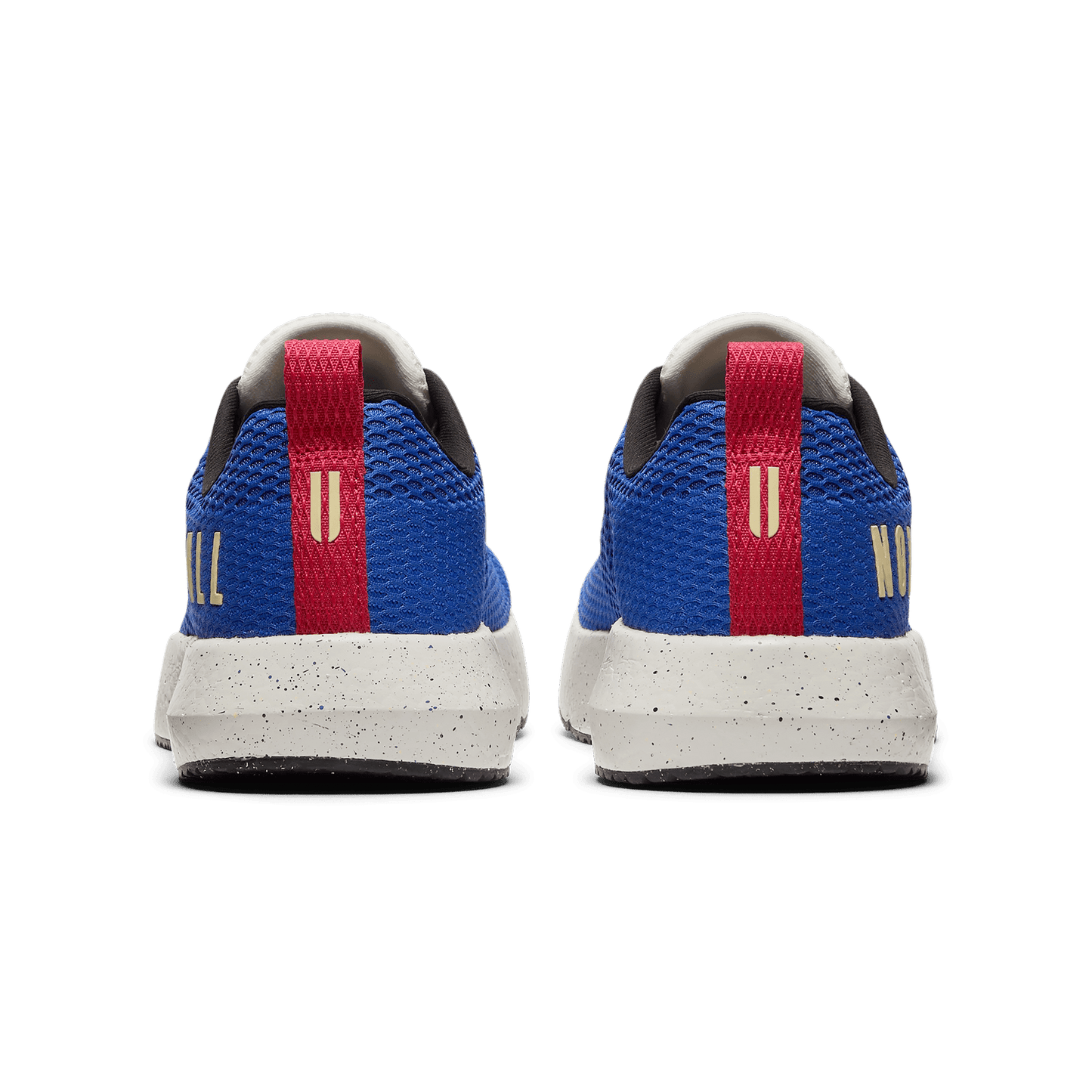 Cobalt Speckle Drive Mesh Shoes Back Angle.