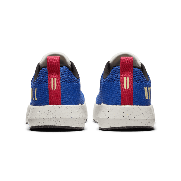 Cobalt Speckle Drive Mesh Shoes Back Angle.
