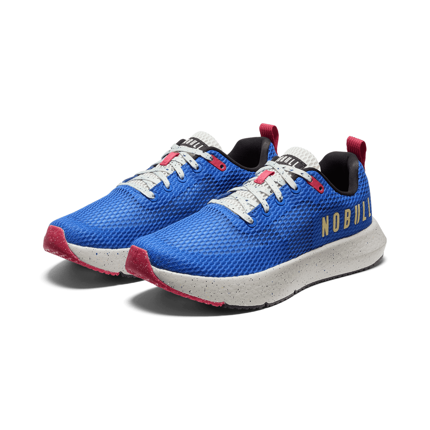 Cobalt Speckle Drive Mesh Shoes Front Side Angle.
