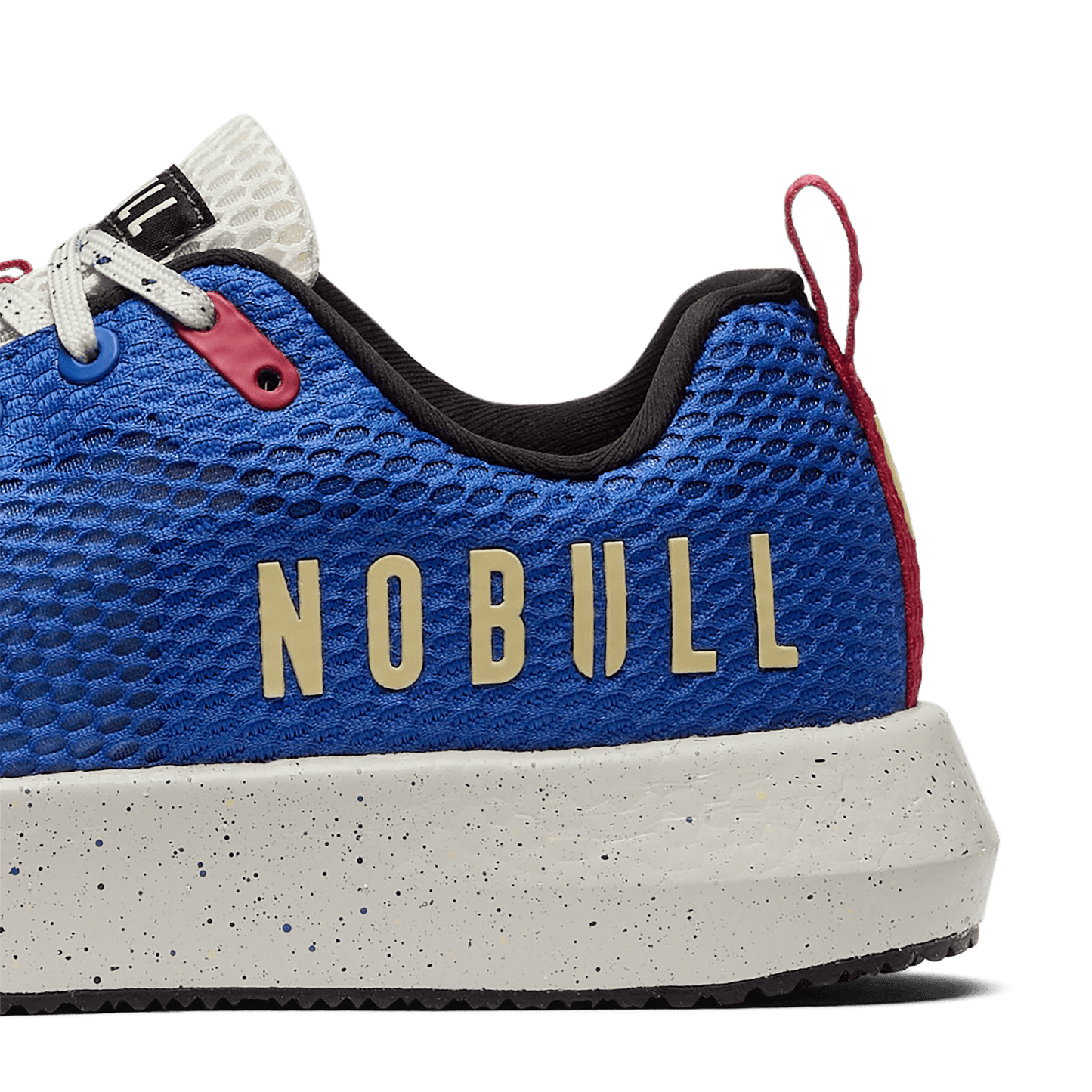 Cobalt Speckle Drive Mesh Shoes Detail Angle.