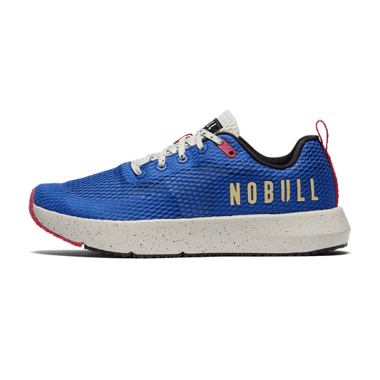 Cobalt Speckle Drive Mesh Shoes Side Angle.