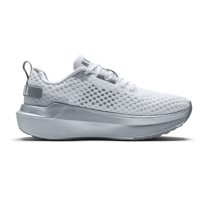 Classic White Silver Metallic Journey 2 Shoe Medial Side Angle.