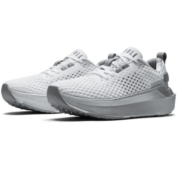 Classic White Silver Metallic Journey 2 Shoe Front Side Angle.