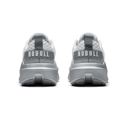 Classic White Silver Metallic Journey 2 Shoe Back Side Angle.
