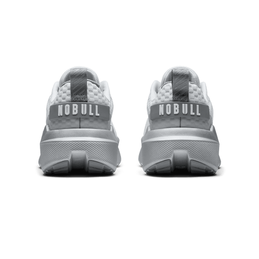 Classic White Silver Metallic Journey 2 Shoe Back Side Angle.