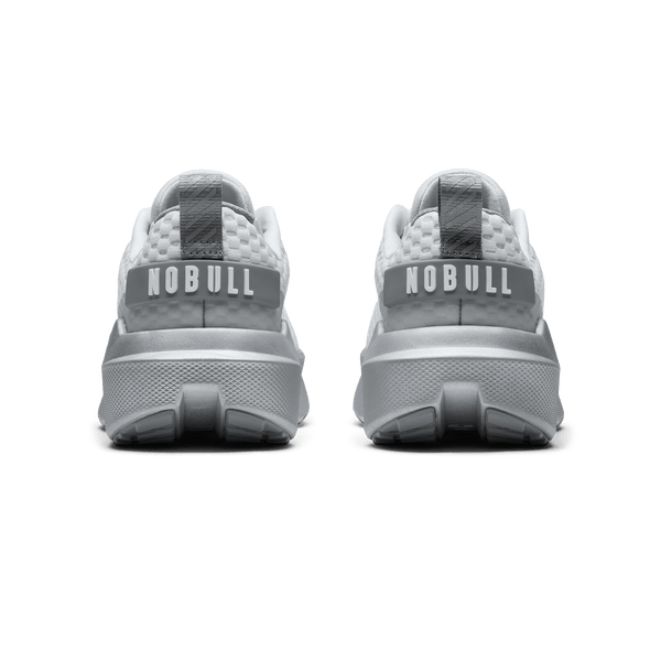 Classic White Silver Metallic Journey 2 Shoe Back Side Angle.