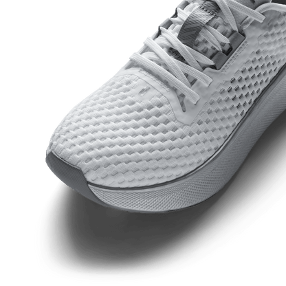 Classic White Silver Metallic Journey 2 Shoe Detail Angle.