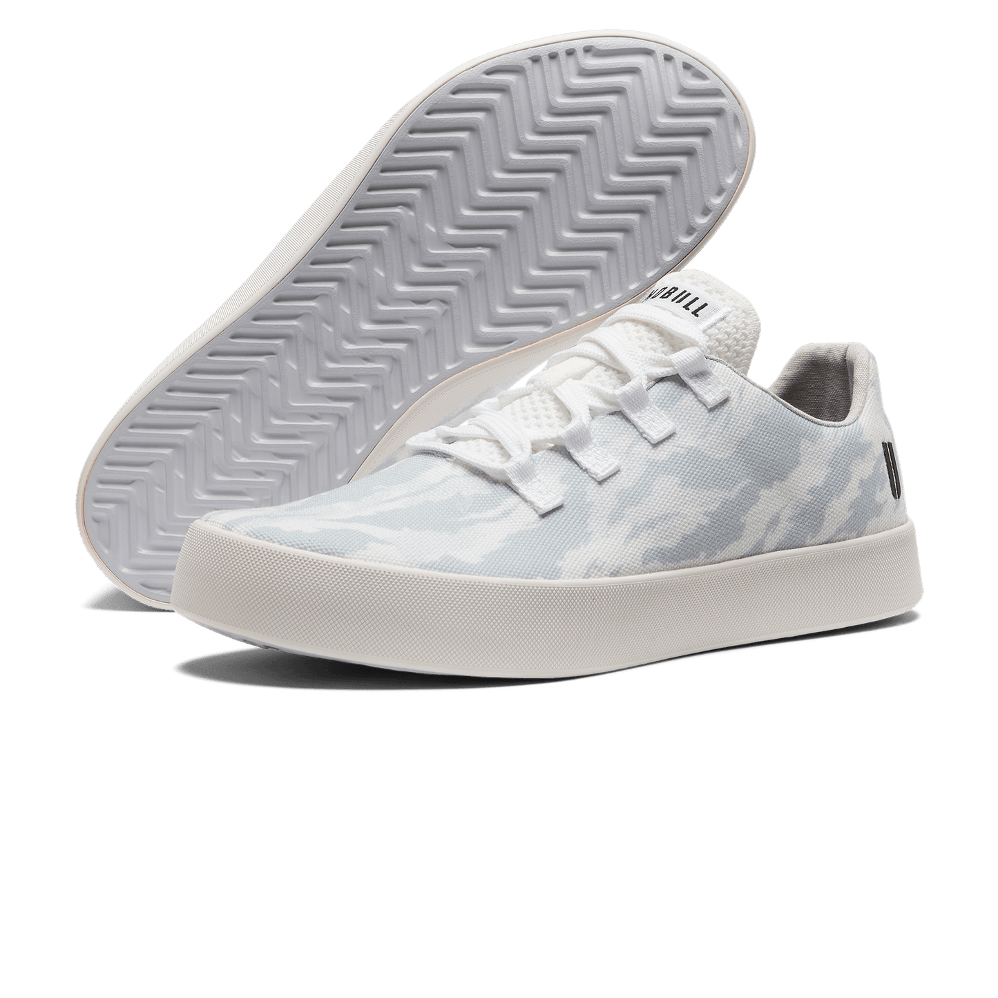 Light Grey Camo Recs Canvas Shoes Angled.