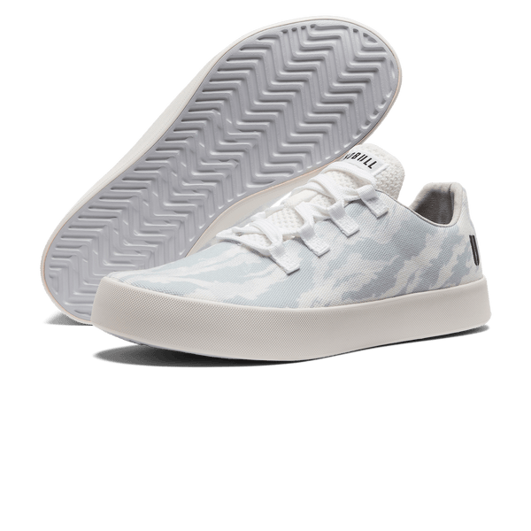 Light Grey Camo Recs Canvas Shoes Angled.
