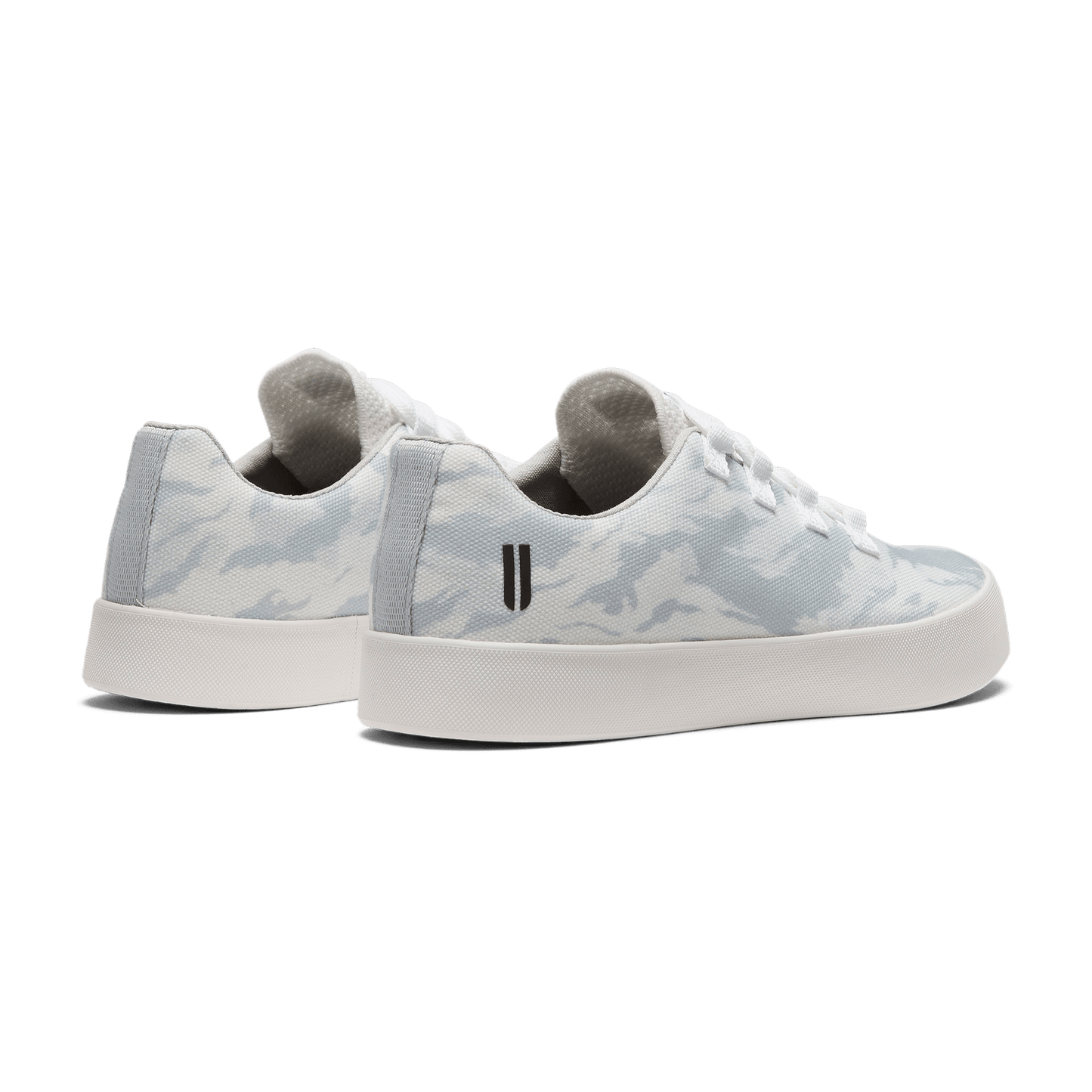 Light Grey Camo Recs Canvas Shoes Back Side Angle.