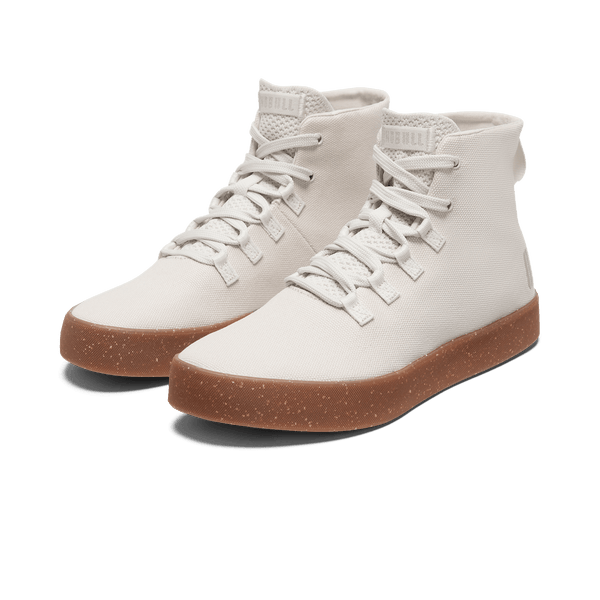 Pebble Recs Canvas High-Top Front Side Angle.