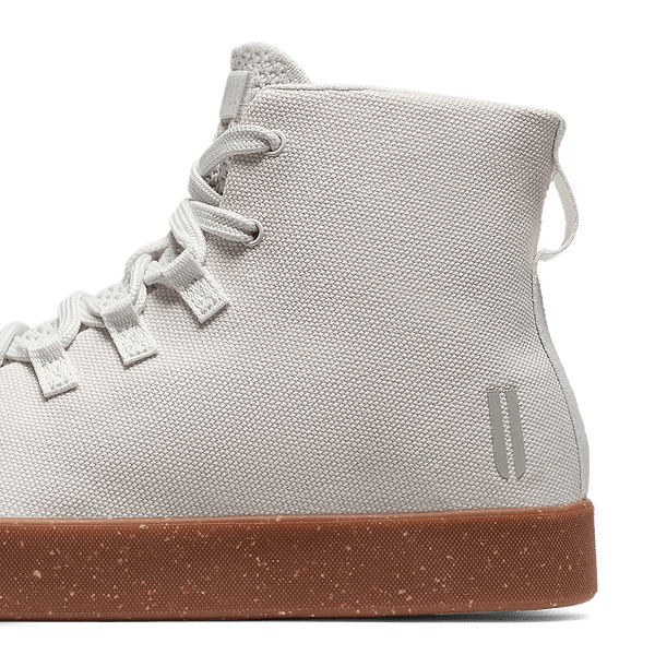 Pebble Recs Canvas High-Top Detail Shot Angle.