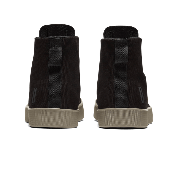 Black Recs Canvas High-Top Back Angle.