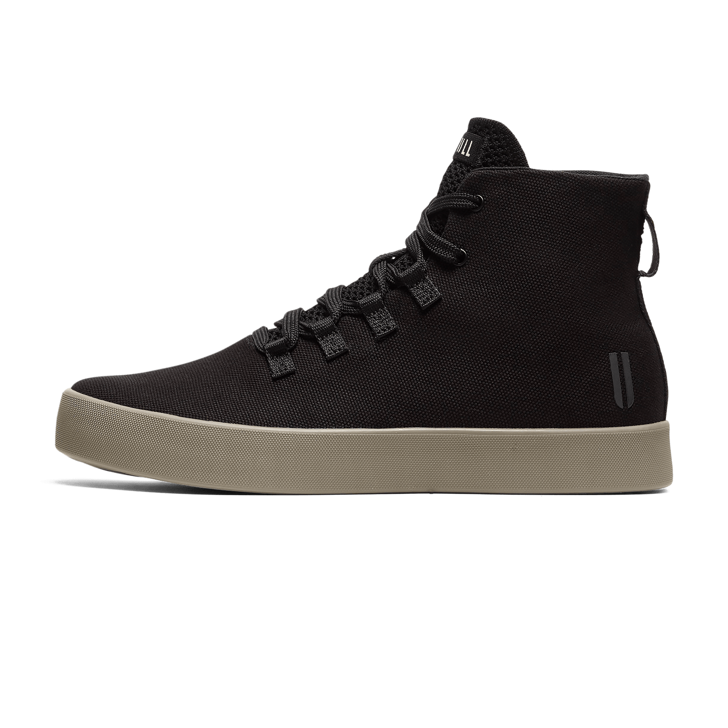Black Recs Canvas High-Top Side Angle.