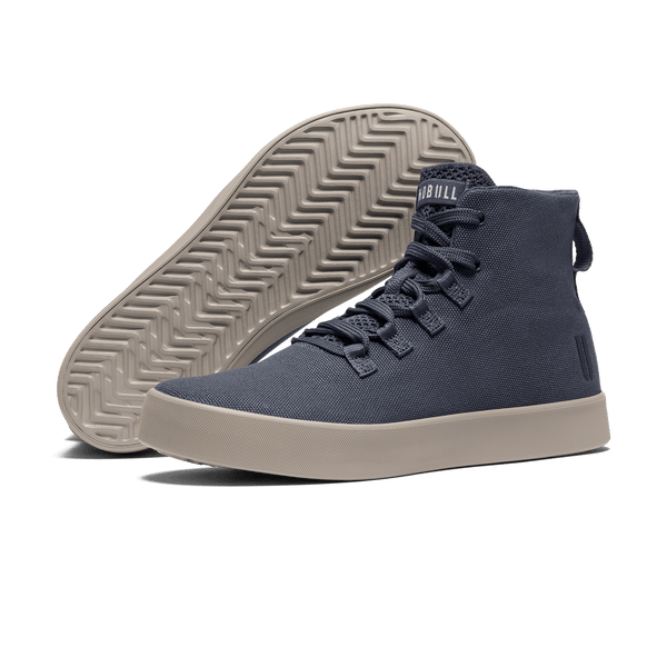 Nightfall Recs Canvas High-Tops Angled.