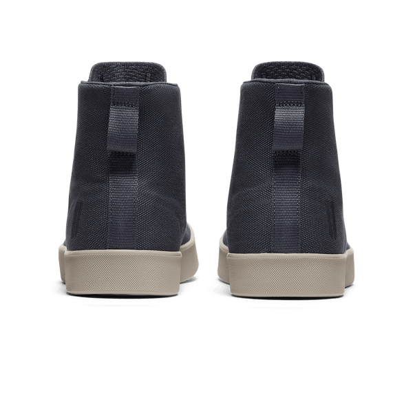 Nightfall Recs Canvas High-Tops Back Angle.