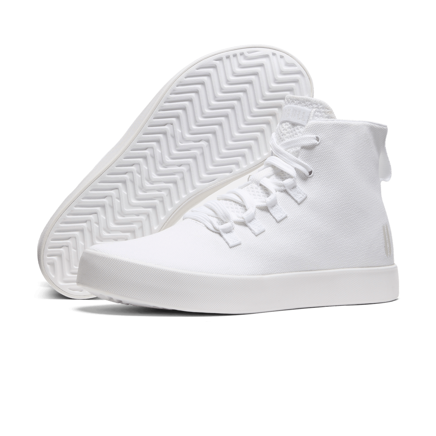 White Recs Canvas High-Top Angled.