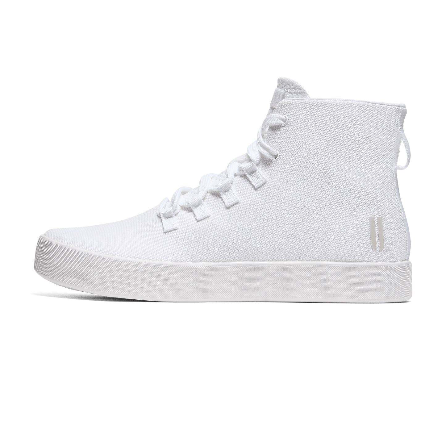 White Recs Canvas High-Top Side Angle.