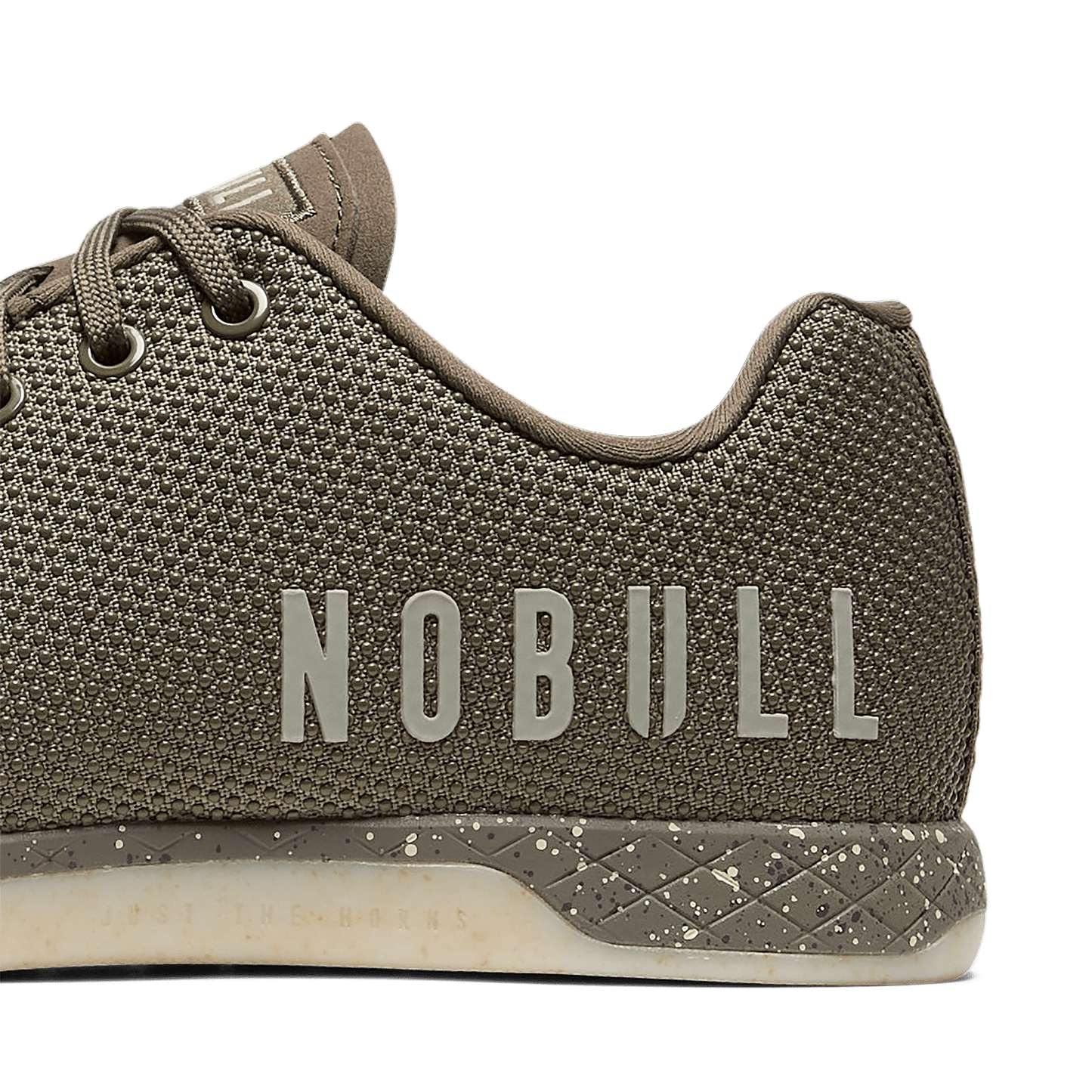 Taupe Speckle Outwork Shoes Detail Angle.