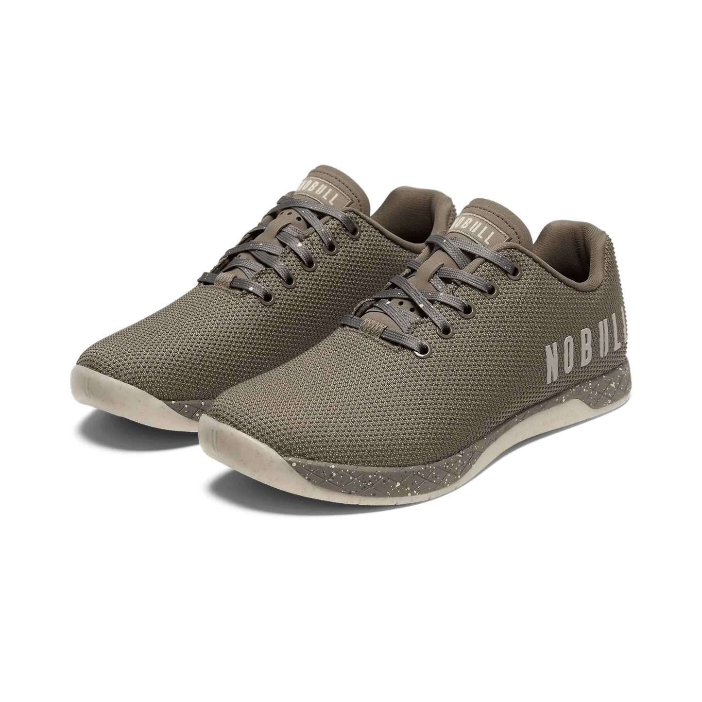 Taupe Speckle Outwork Shoes Front Side Angle.