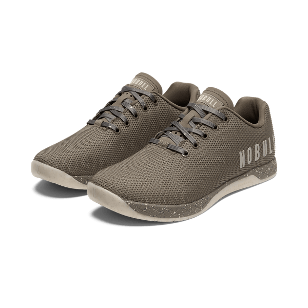 Taupe Speckle Outwork Shoes Front Side Angle.