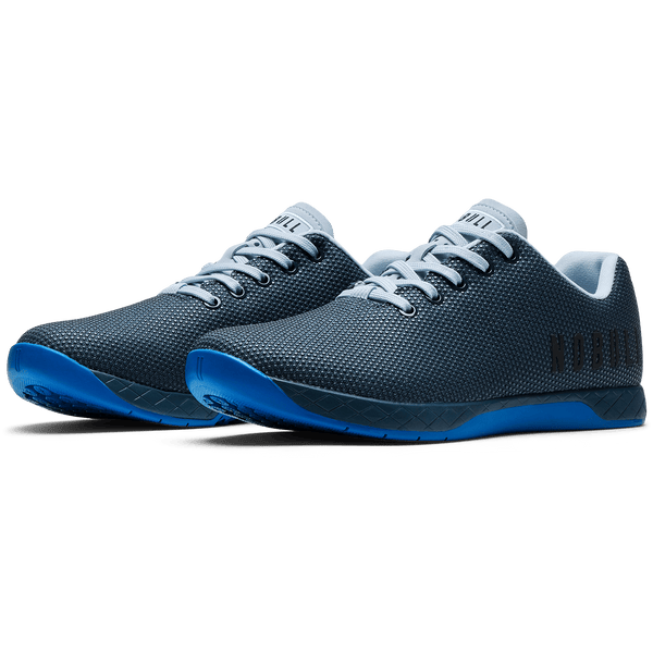 Midnight Electric Blue Outwork Shoe Front Side Angle.