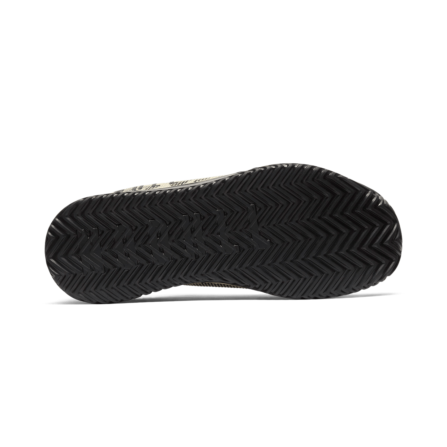 Beige Camo Outwork Edge Shoes Bottom Angle.