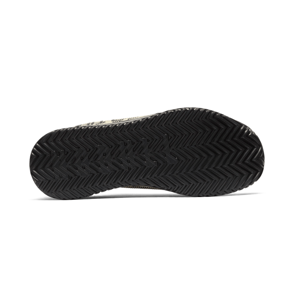 Beige Camo Outwork Edge Shoes Bottom Angle.