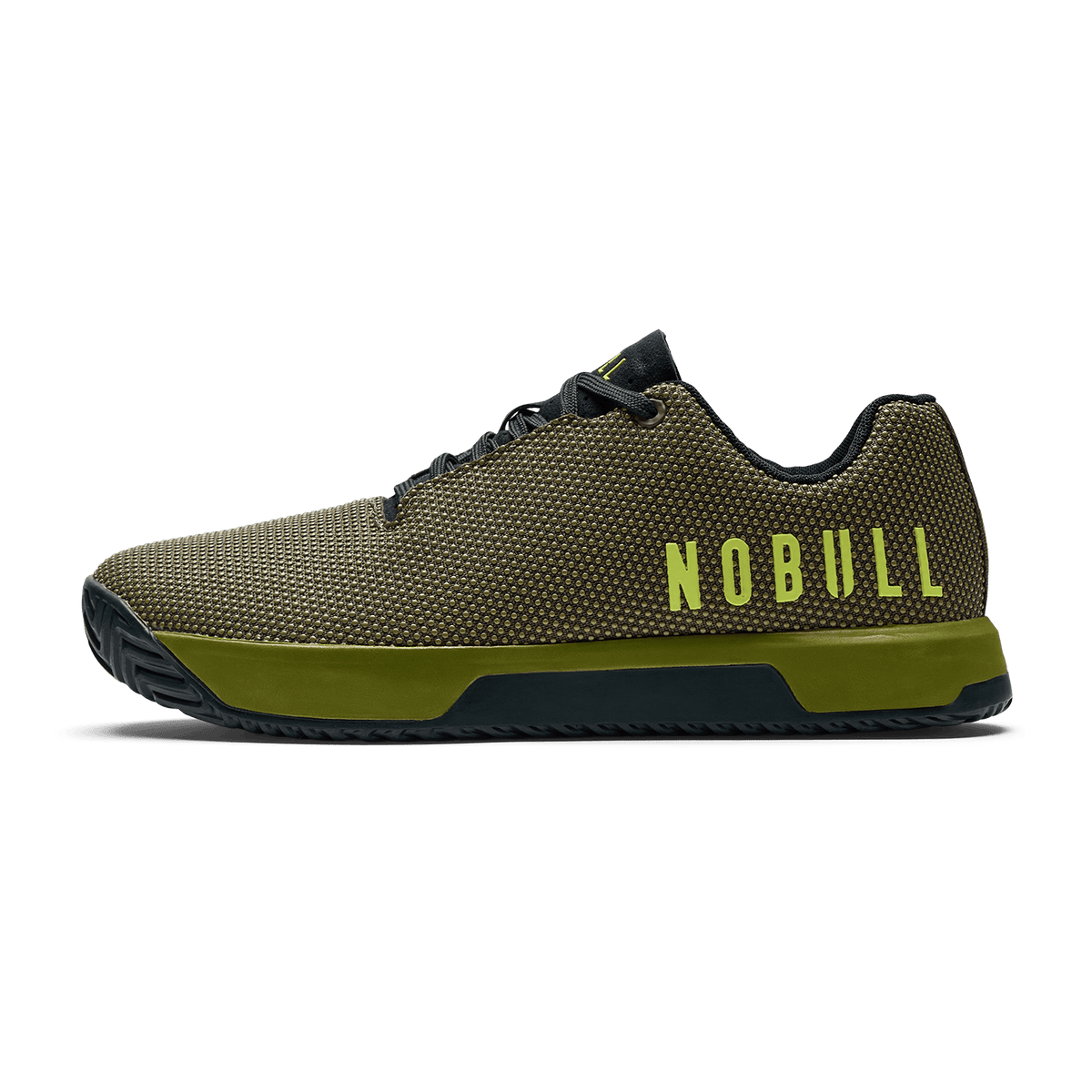 Tactical Green Jet Black Outwork Edge Shoe Side Angle.