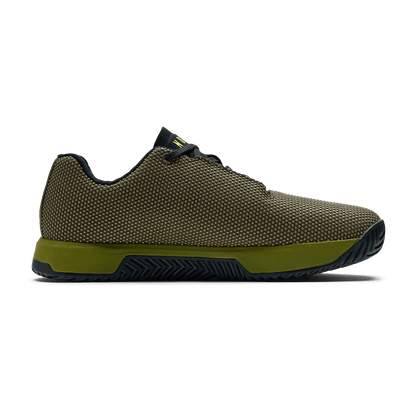 Tactical Green Jet Black Outwork Edge Shoe Medial Side Angle.