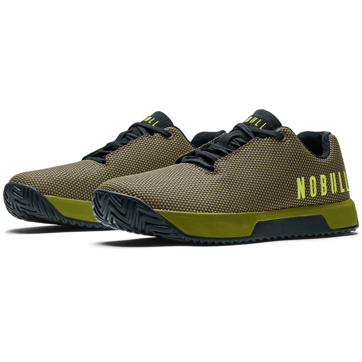 Tactical Green Jet Black Outwork Edge Shoe Front Side Angle.