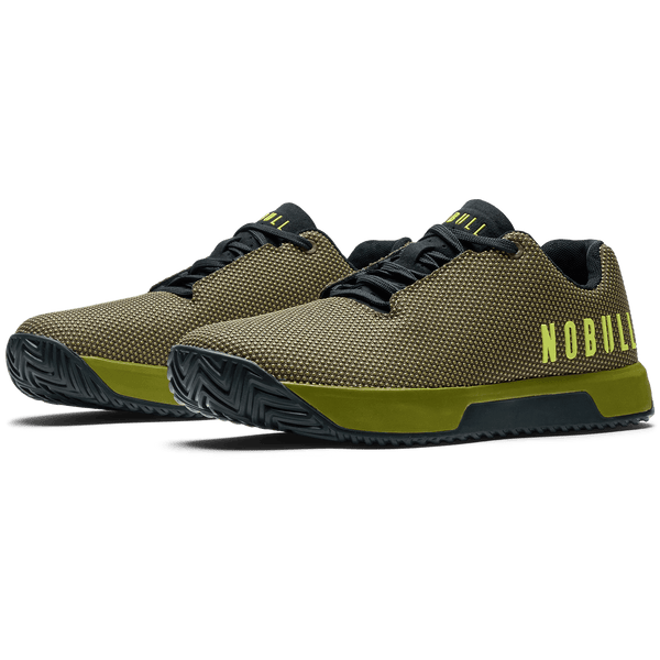 Tactical Green Jet Black Outwork Edge Shoe Front Side Angle.